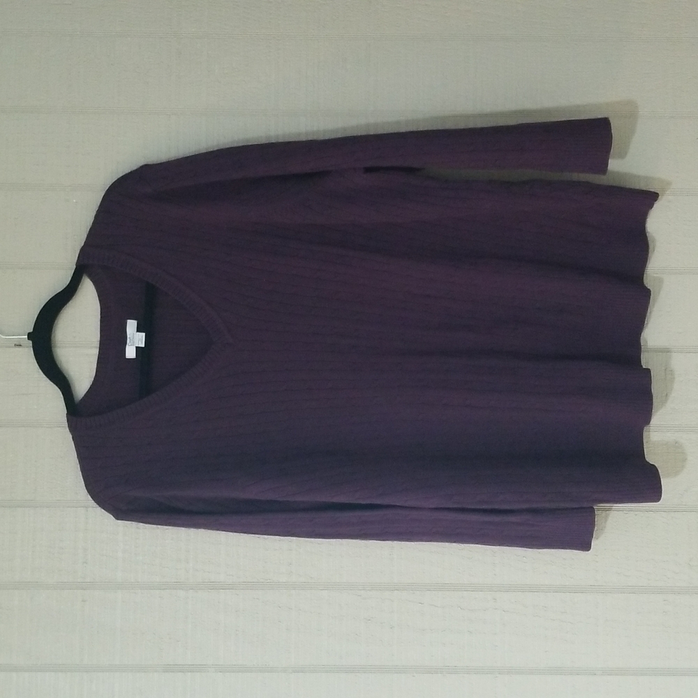 Croft & Barrow deep plum/eggplant color sweater size 2x